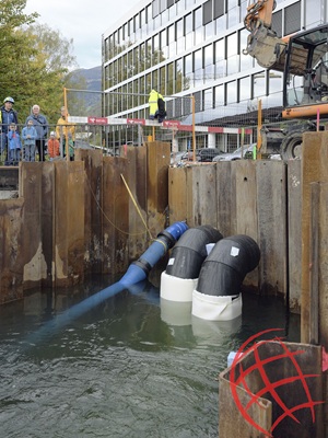 Fernwärmerohre Installation Schweiz